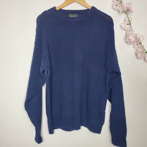 Vintage James Davis Knit Sweater Blue Size XL - Picture 7 of 7